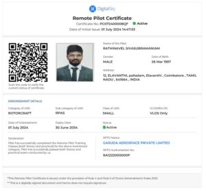 Remote Pilot Training Certificate