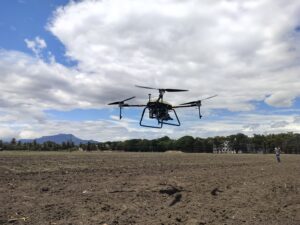 Enginer powered drone sprayer