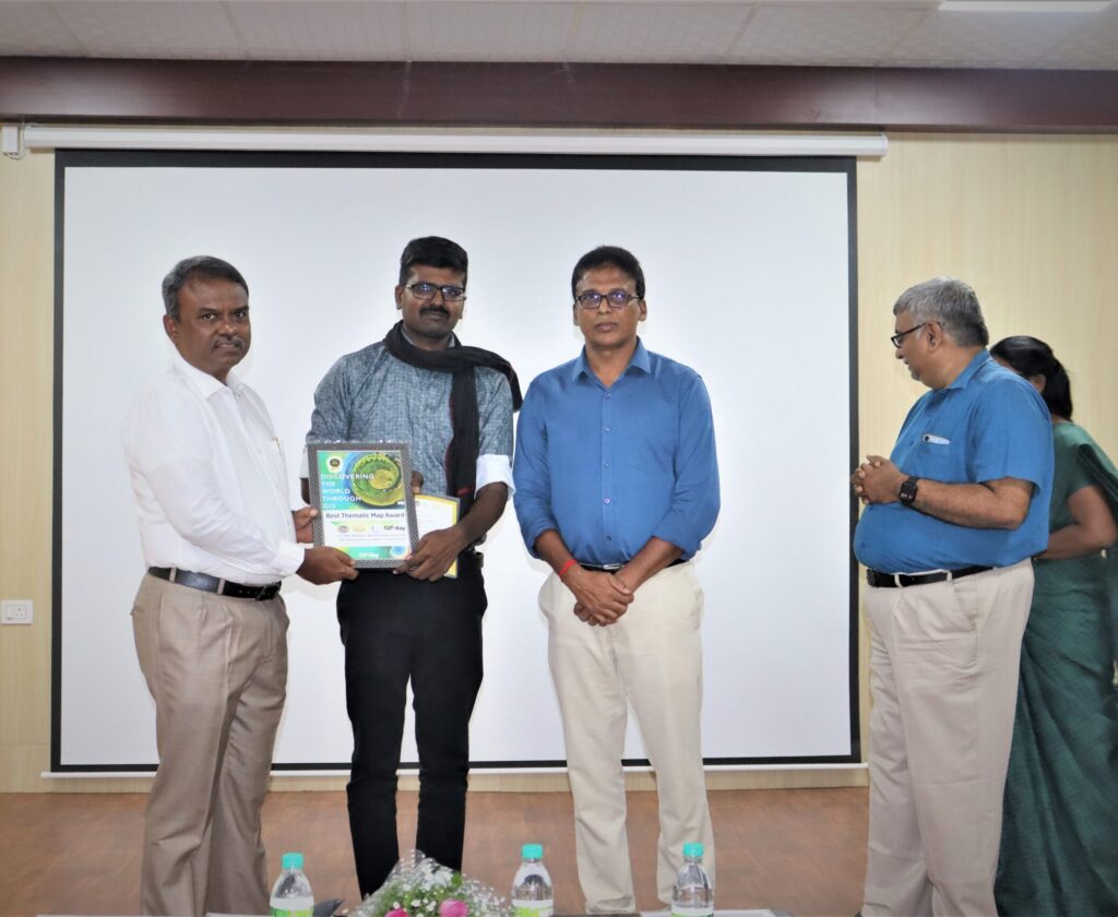Awarded Outstanding GIS Research Work Contribution award at TNAU, Coimbatore